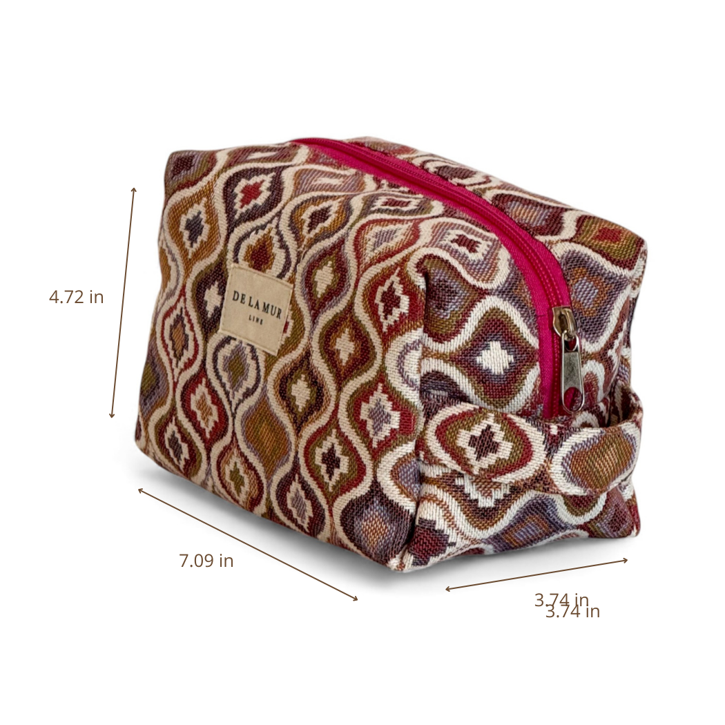 DE LA MUR Onda makeup bag dimensions diagram in inches