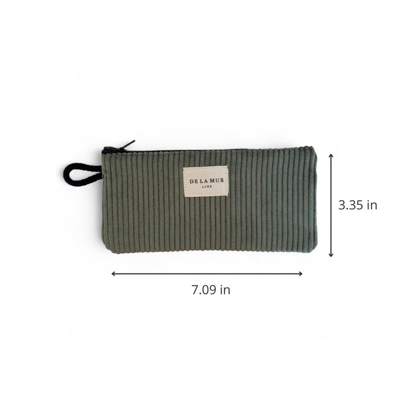 Corduroy Eyewear Case – Black & Green (Tree)