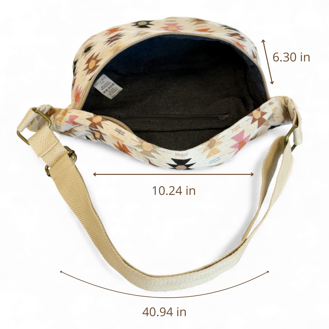 DE LA MUR Royal fanny pack dimensions diagram in inches