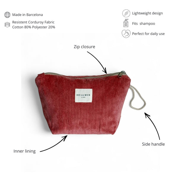 Small Makeup Bag Coral