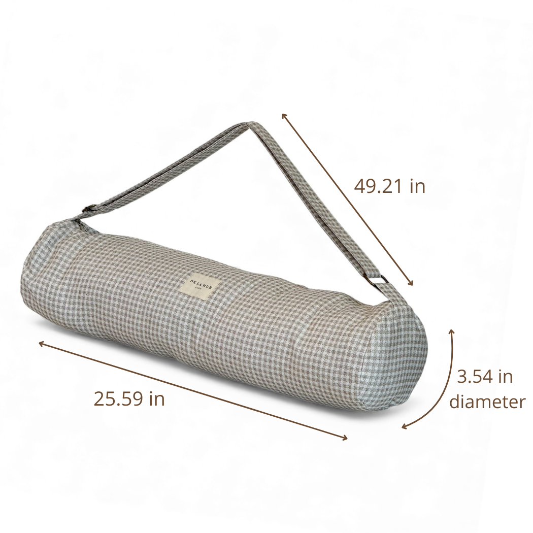 DE LA MUR Vison yoga mat bag dimensions diagram in inches