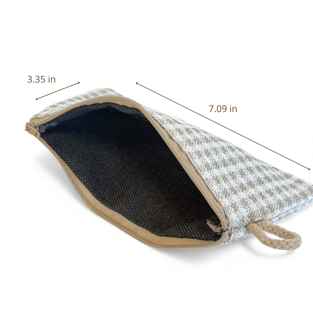 DE LA MUR Vison eyewear case dimensions diagram in inches, open view