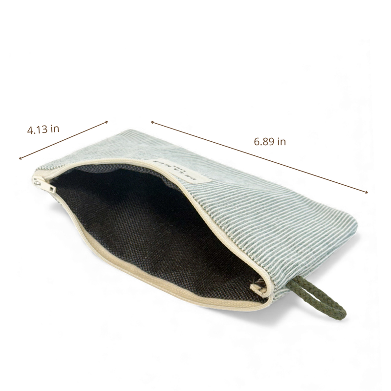 DE LA MUR Teo coin purse dimensions diagram, 6.89 x 4.13 inches
