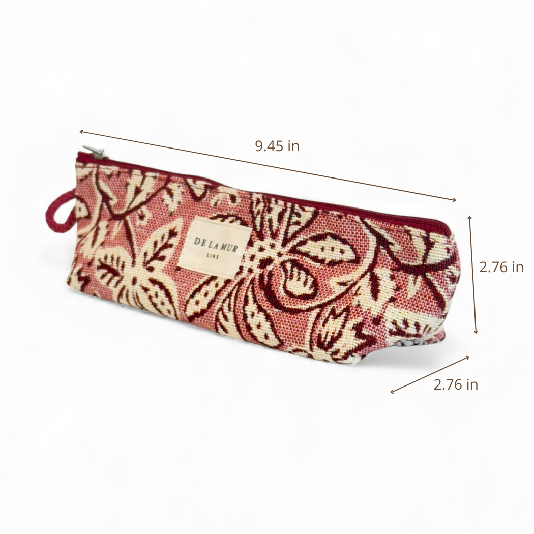 DE LA MUR Came pencil case dimensions diagram in inches