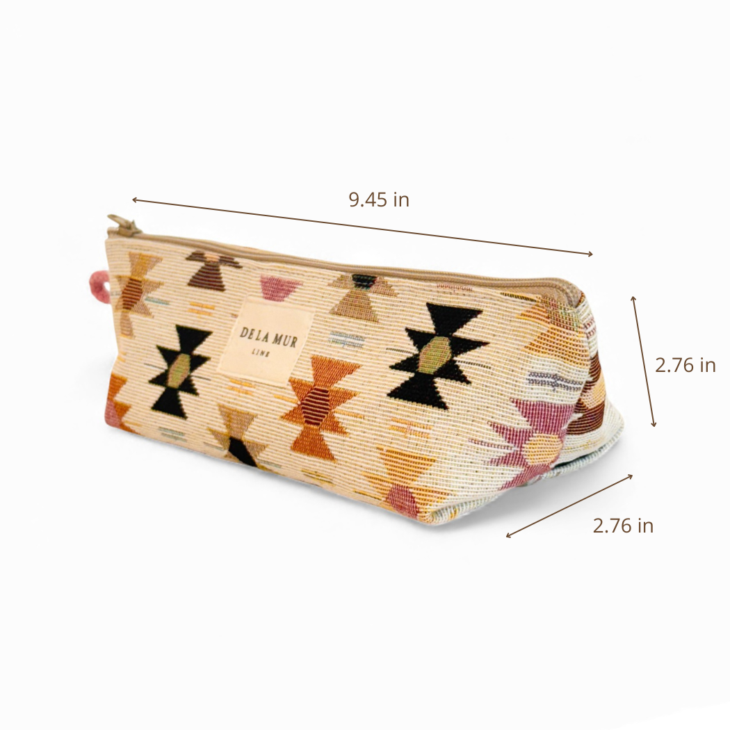 DE LA MUR Royal pencil case dimensions diagram in inches