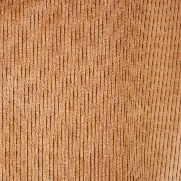 Close-up of the terracotta corduroy fabric of the DE LA MUR bag