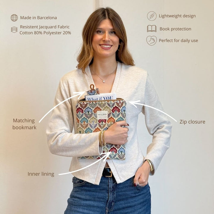 Book Cover With Matching Bookmark Flora