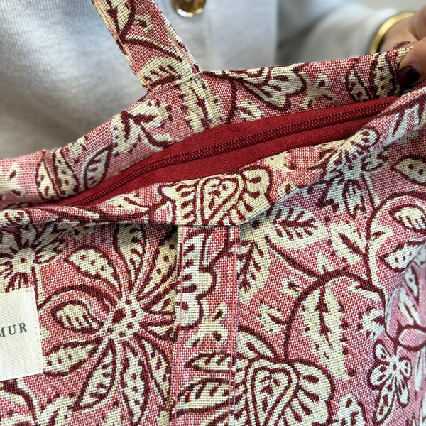 Large Zippered Bag Came