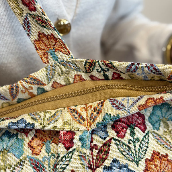 Large Zippered Bag Flora