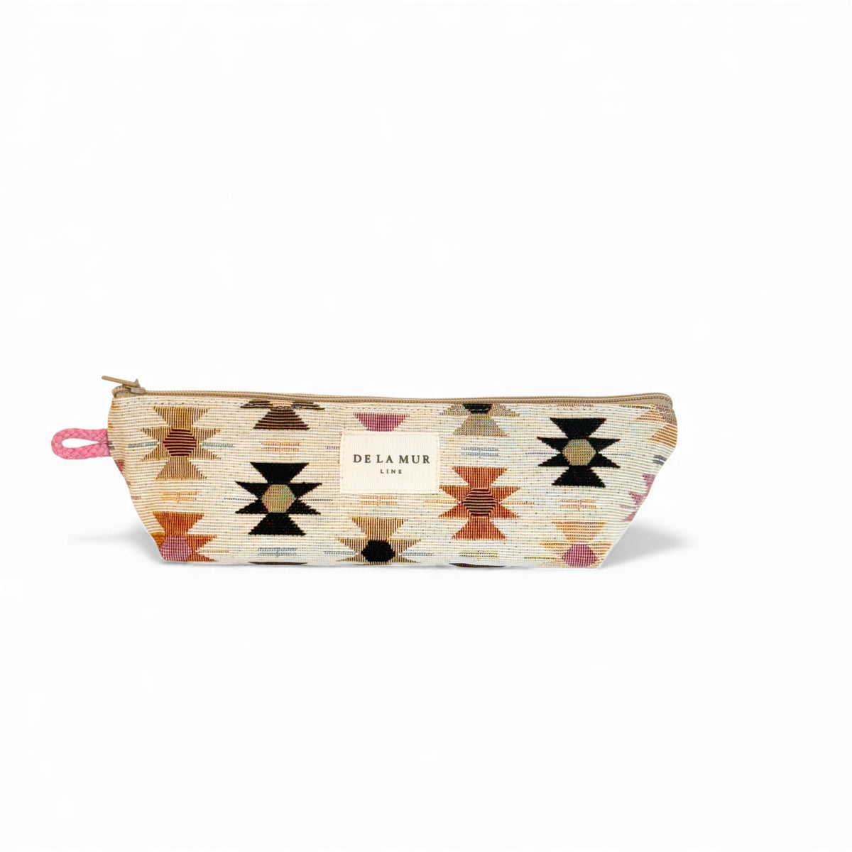 Geometric Jacquard Pencil Case – Lilac & Pink (Royal)