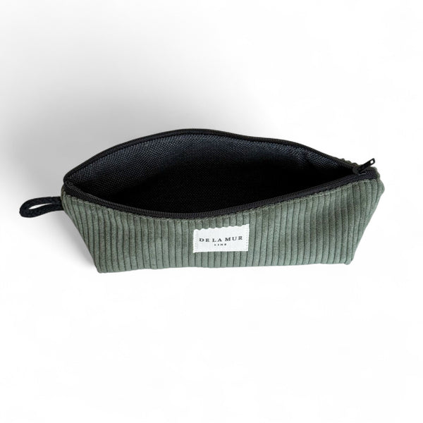 Corduroy Pencil Case – Olive Green (Tree)