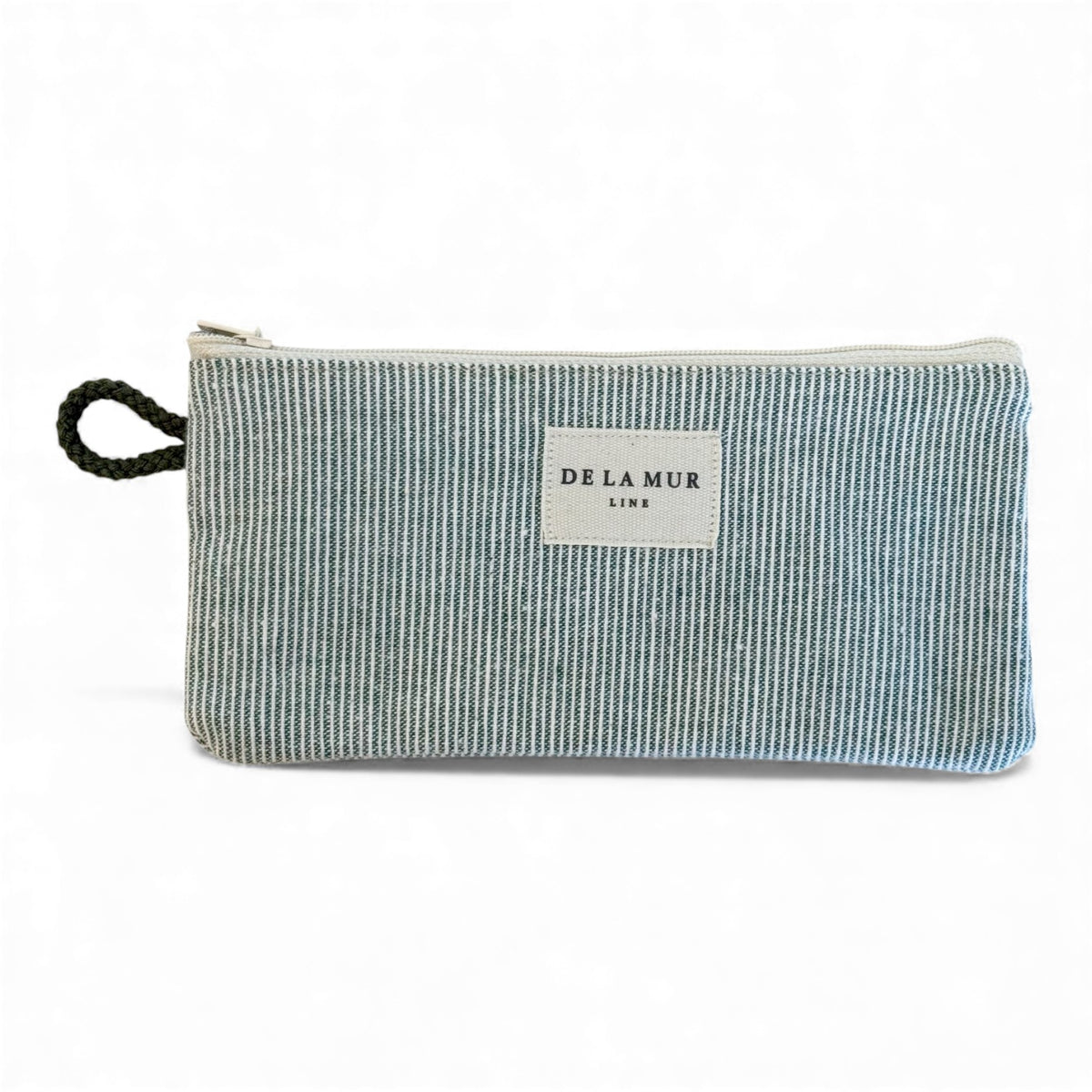 Striped Eyewear Case – Beige & Light Green (Teo)