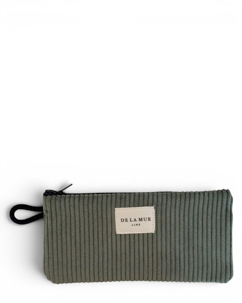 Corduroy Eyewear Case – Black & Green (Tree)