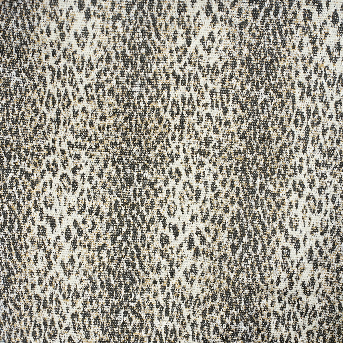 Close-up of DE LA MUR Leo beige and black leopard jacquard fabric texture