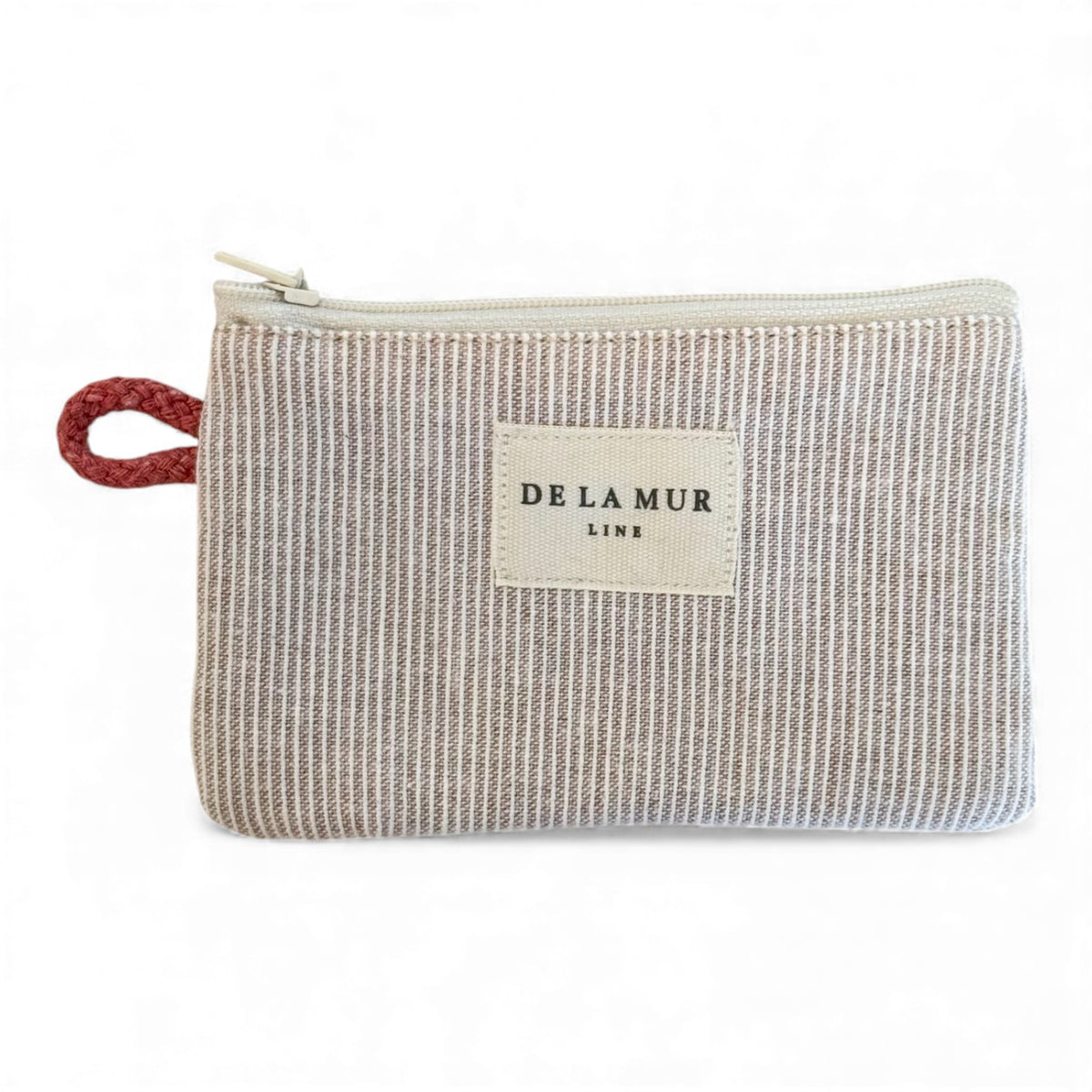 Striped Coin Purse – Gray & Cream (Ibi)