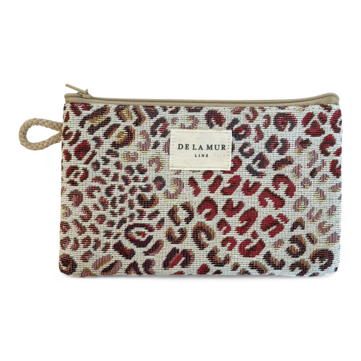 Jacquard Small Makeup Bag / Coin Purse – Leopard Print (Talco)