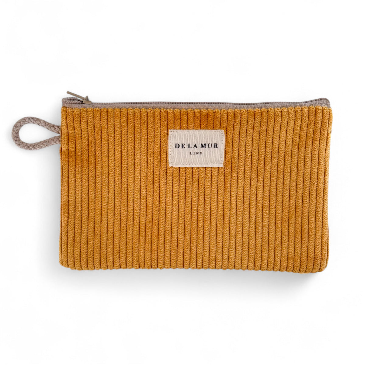 Corduroy Small Makeup Bag / Coin Purse – Mustard (Taz)