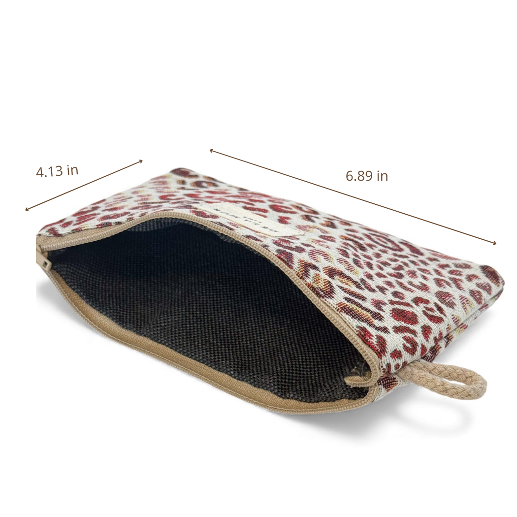 DE LA MUR Talco coin purse dimensions diagram, 6.89 x 4.13 inches