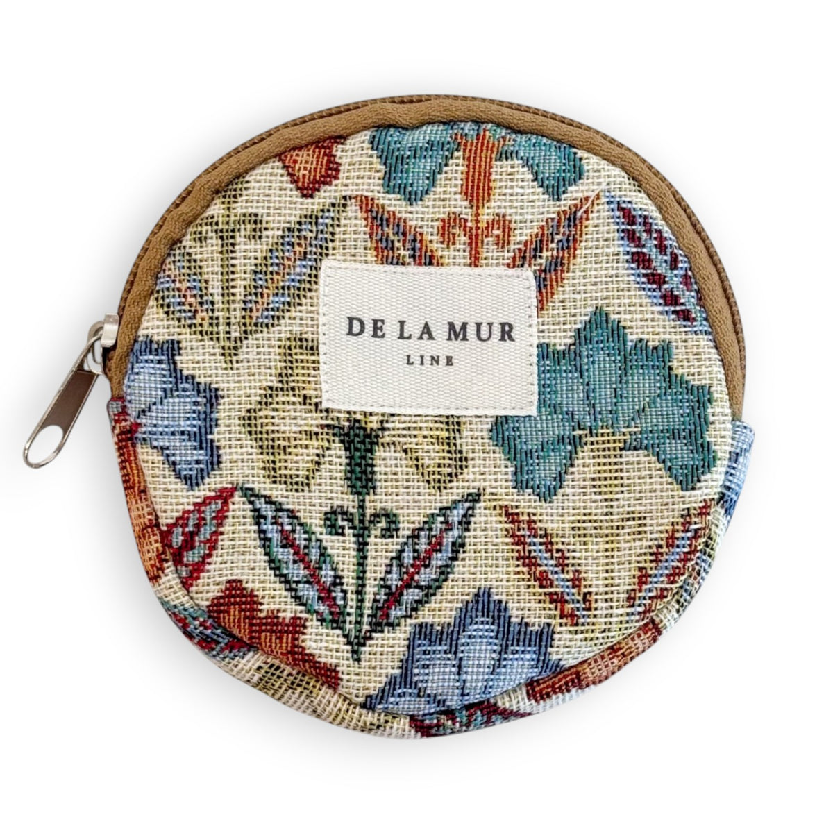Floral Jacquard Round Coin Purse – Multicolor (Flora)