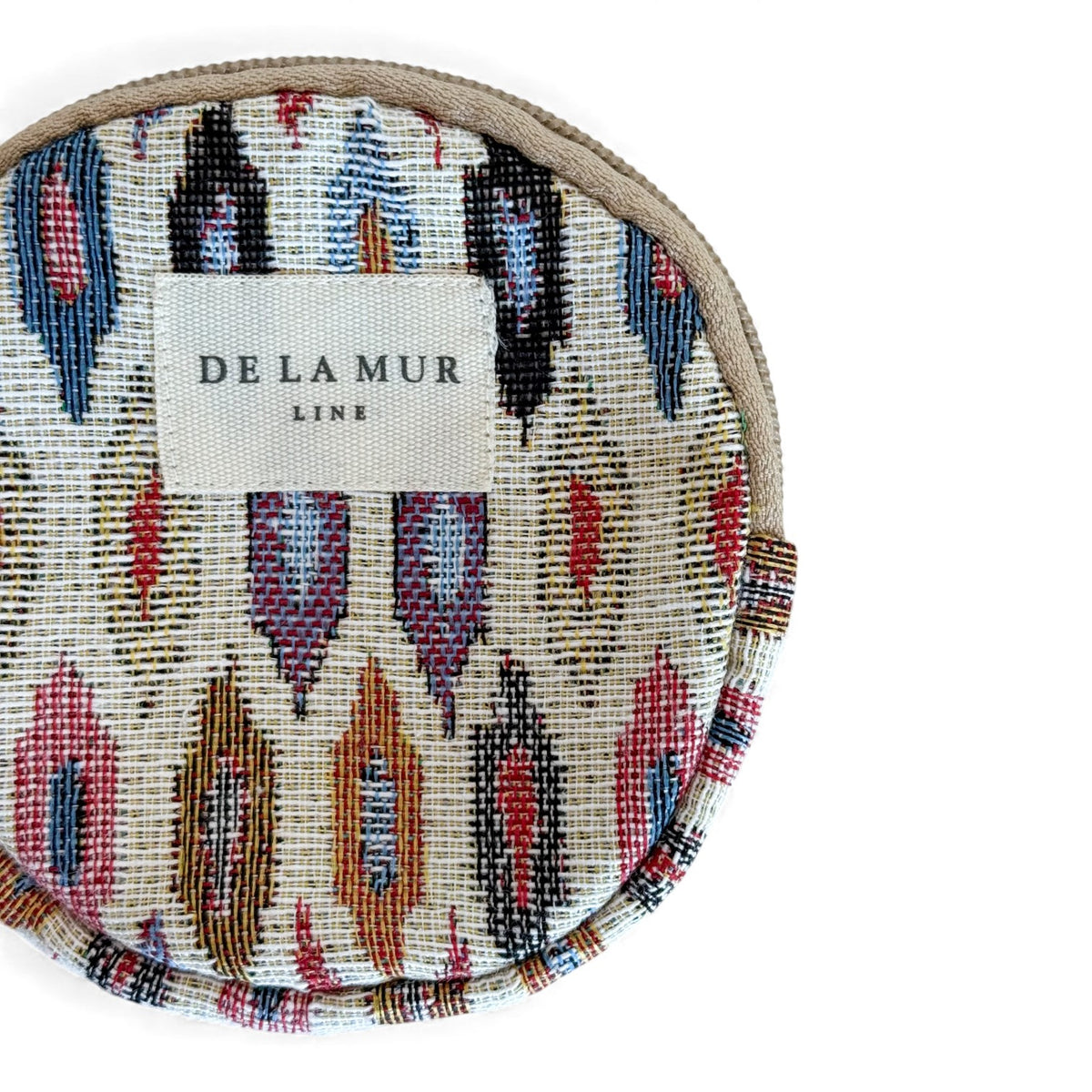 DE LA MUR geometric jacquard coin purse detail with Line label and zip