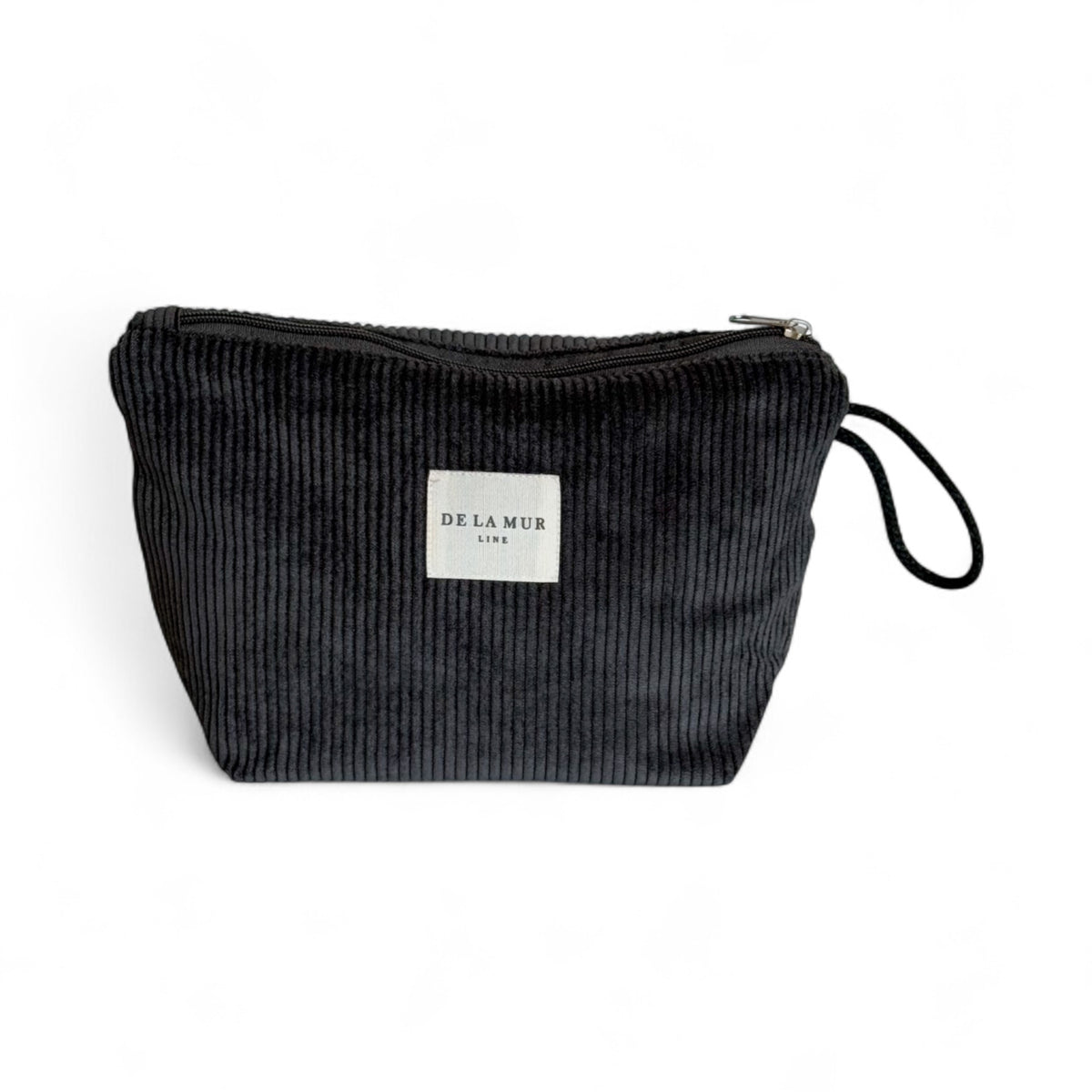 Corduroy Large Makeup Bag – Beige & Gray (Boni)