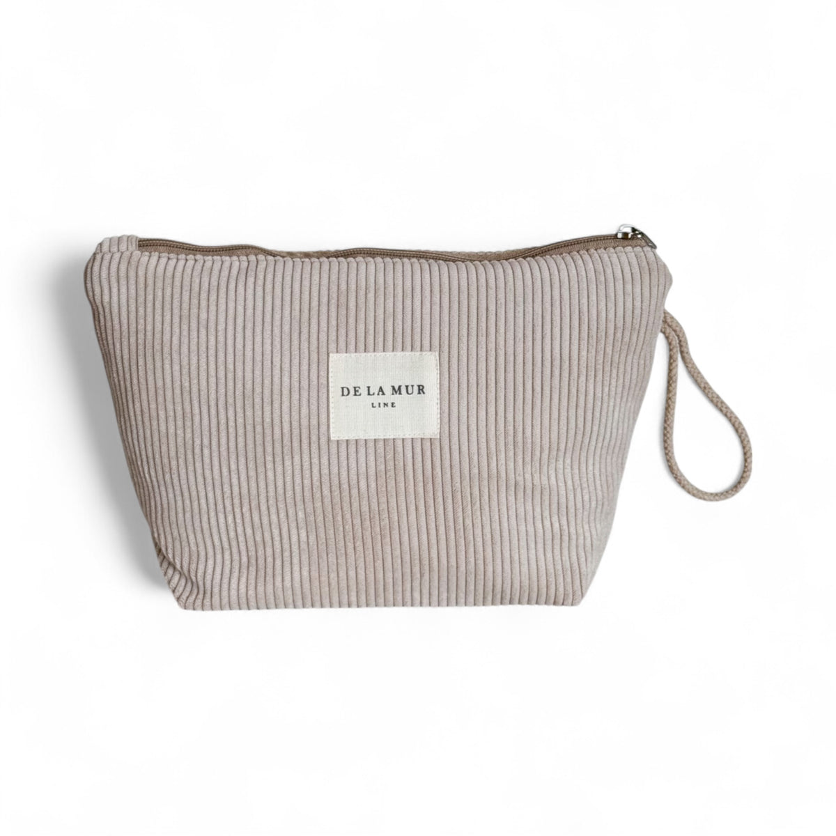 Corduroy Large Makeup Bag – Beige (Tofe)