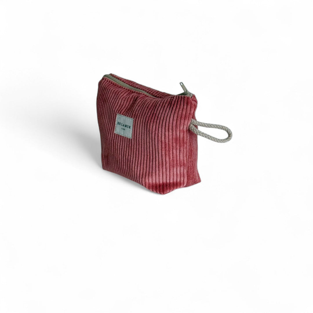 Petite trousse de toilette corail