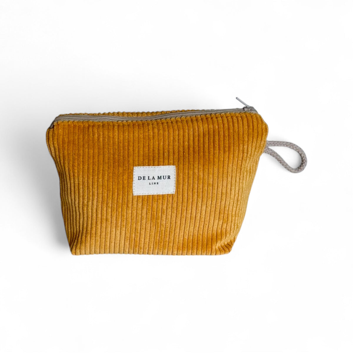Corduroy Small Makeup Bag – Mustard (Taz)