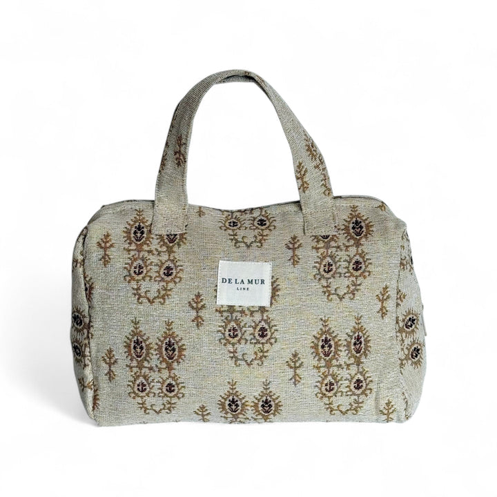 Trousse de toilette extra large avec poignées en plumes