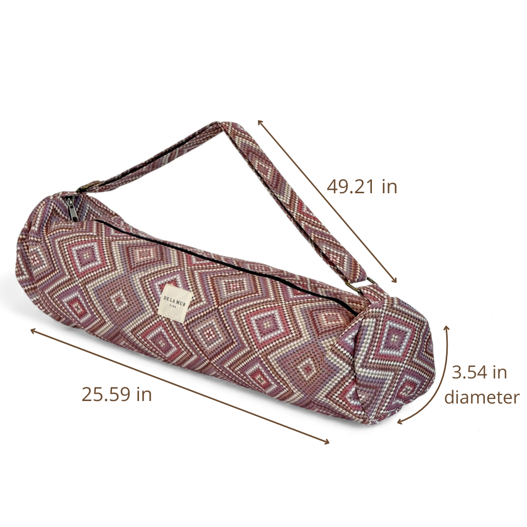 DE LA MUR Nana yoga mat bag dimensions diagram in inches